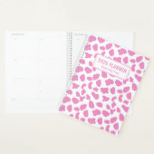 Schattigee Roze & Witte Koe Print Custom Planner (Display)