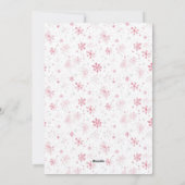 Schattigee Roze Witte Retro Kerstmis Feestdagenkaart (Achterkant)