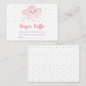 Schattigee Roze Wolk Sterren Baby shower Luier Raf Informatiekaartje (Voorkant / Achterkant)