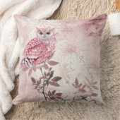 Schattigee Roze Woodland Uil Kussen (Deken)