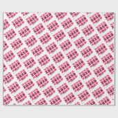 Schattigee roze XOXO kussen Valentijnse Patroon Cadeaupapier (Vlak)