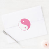 Schattigee Roze Yin Yang Sticker (Envelop)