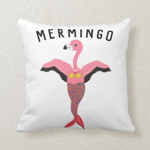 Schattigee Roze Zeemeermin Flamingo Magische Vogel Kussen