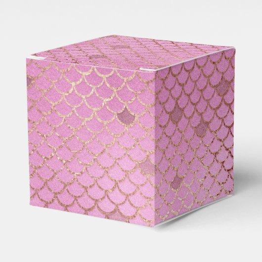 Schattigee Roze Zeemeermin Schalen voor een Verjaa Bedankdoosjes (Voorkant Zijde)