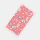 Schattigee roze zoete eenhoorn regenboogballon Pat Servet (Hoek)