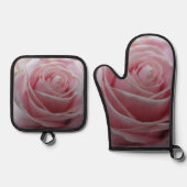 Schattigee Rozen bloem Ovenwant & Pannenlap Set (Voorkant)