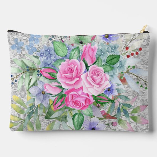 Schattigee Rozen Cosmetische Pouch Etui (Achterkant)