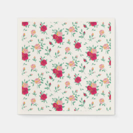 Schattigee Rozen Meisje Verjaardagsfeestje Uitnodi Servet