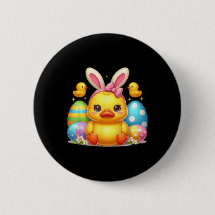 Schattigee Rubber Duck Duckling Bunny Hoofdband Fu Ronde Button 5,7 Cm