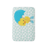 Schattigee Rubber Ducky op Blue Polka Dots Badmat (Voorkant Verticaal)
