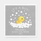 Schattigee Rubber Eend Baby shower Papieren servet (Voorkant)