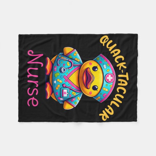 Schattigee Rubber Eend Geregistreerde Verpleegkund Fleece Deken (Voorkant (Horizontaal))