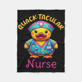 Schattigee Rubber Eend Geregistreerde Verpleegkund Fleece Deken (Voorkant)