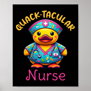 Schattigee Rubber Eend Geregistreerde Verpleegkund Poster