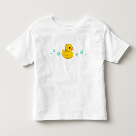 Schattigee rubberen eend - gele eend - Kawaii eend Kinder Shirts (Voorkant)