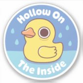 Schattigee rubberen eendenholte aan de binnenkant  sticker (Voorkant)