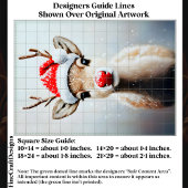 Schattigee Rudolf in Santa Hat in Snow EK2R Decoup Tissuepapier