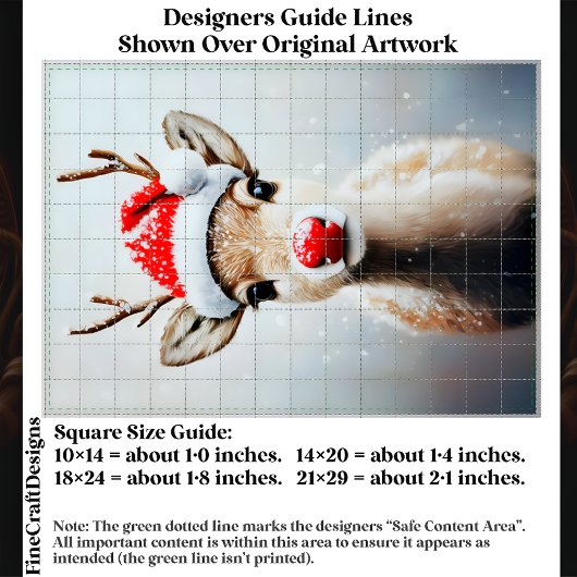 Schattigee Rudolf in Santa Hat in Snow EK2R Decoup Tissuepapier