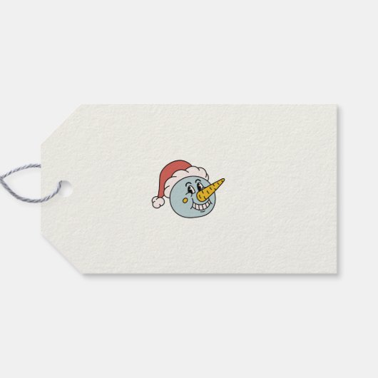 Schattigee rudolf kerstvakantie cadeaulabel (Achterkant Horizontaal)