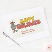 Schattigee rudolf kerstvakantie rechthoekige sticker (Envelop)