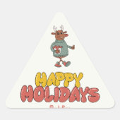 Schattigee rudolf kerstvakantie sticker (Voorkant)