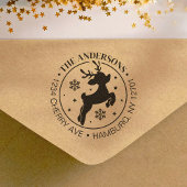 Schattigee Rudolph de Red Nosed Reindeer Kerstmis Zelfinktende Stempel