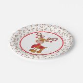 Schattigee Rudolph Rendier Gezichtsmasker Kerstfee Papieren Bordje (Gekanteld)