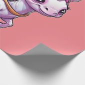 Schattigee Ruimte Alien rijden eenhoorn grappig UF Cadeaupapier (Hoek)