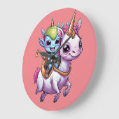 Schattigee Ruimte Alien rijden eenhoorn grappig UF Grote Klok (Hoek)