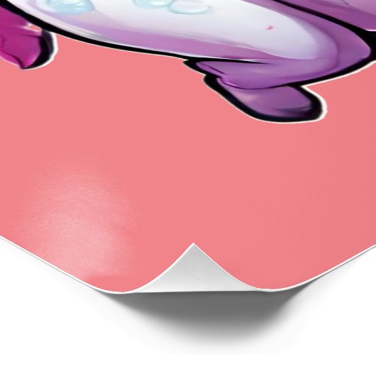 Schattigee Ruimte Alien rijden eenhoorn grappig UF Perfect Poster (Hoek)