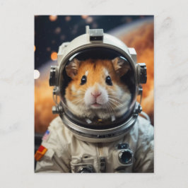 Schattigee ruimte astronaut hamster briefkaart