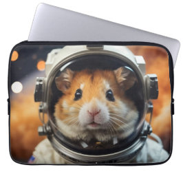 Schattigee ruimte astronaut hamster laptop sleeve