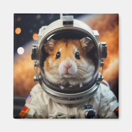 Schattigee ruimte astronaut hamster magneet