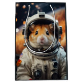 Schattigee ruimte astronaut hamster medium cadeauzakje (Voorkant)
