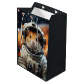 Schattigee ruimte astronaut hamster medium cadeauzakje (Achterkant Gekanteld)