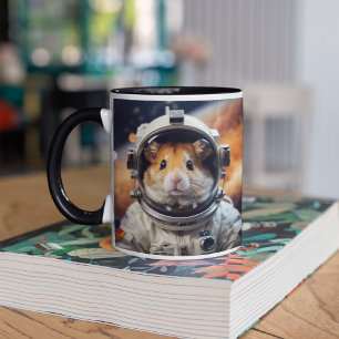 Schattigee ruimte astronaut hamster mok