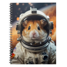 Schattigee ruimte astronaut hamster notitieboek
