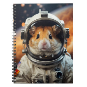 Schattigee ruimte astronaut hamster notitieboek