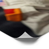 Schattigee ruimte astronaut hamster poster (Hoek)