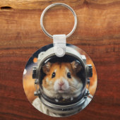 Schattigee ruimte astronaut hamster sleutelhanger (Voorkant)