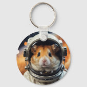 Schattigee ruimte astronaut hamster sleutelhanger (Achterkant)