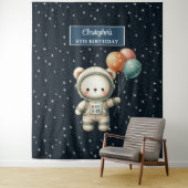 Schattigee Ruimte Beer Achtergrond voor Boy Birthd Wandkleed (In situ)