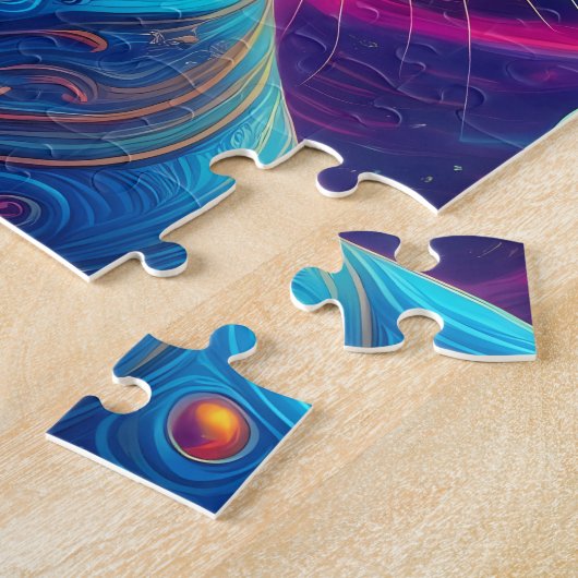 Schattigee ruimte kat astronaut legpuzzel (Zijkant)