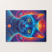 Schattigee ruimte kat astronaut legpuzzel (Horizontaal)