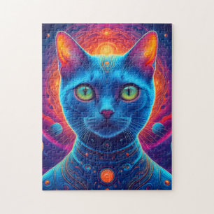 Schattigee ruimte kat astronaut legpuzzel