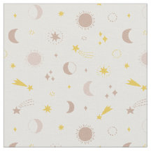 Schattigee ruimte maan zon sterren op crème