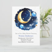 Schattigee ruimte Odyssey Boy Baby shower Kaart (Staand voorkant)