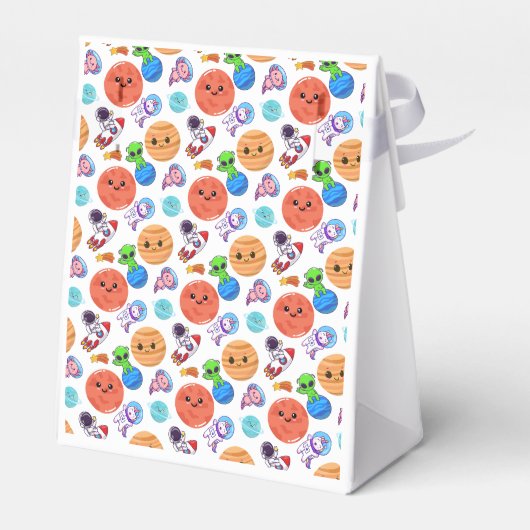 Schattigee Ruimte Patroon Gift Bag Bedankdoosjes (Achterkant)