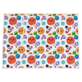 Schattigee Ruimte Patroon Gift Bag Groot Cadeauzakje