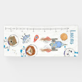 Schattigee ruimtedieren | Vinyl Groei Grafiek Bann Spandoek (Horizontaal)